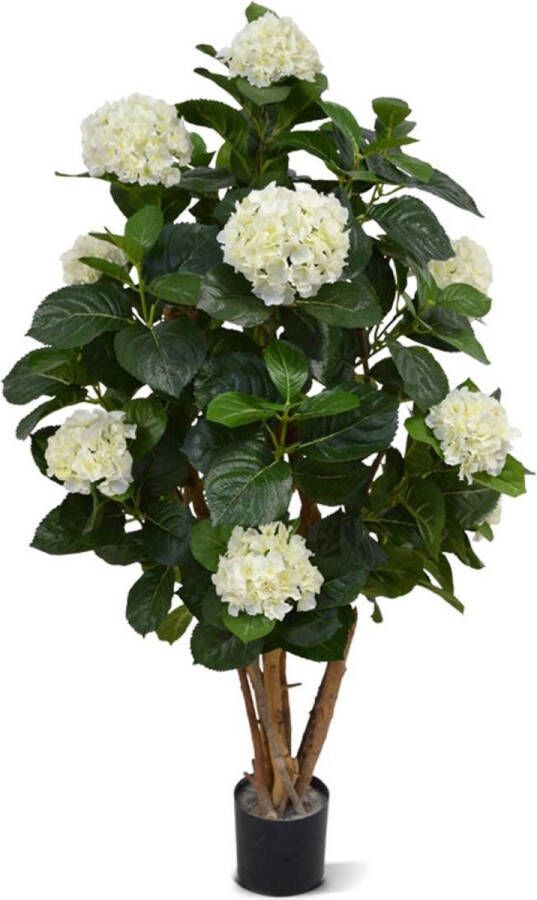 Maxi Fleur kunstplanten Hortensia kunstplant op stam 110cm crème