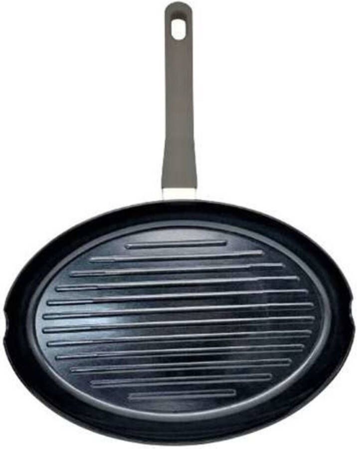 Maxim home Ovale grillpan voor vis Black Stone 34x23H4cm