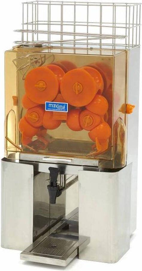 Maxima Automatische Sinaasappelpers 8 Kg 25 p m met Tapkraan Citruspersen Professioneel RVS