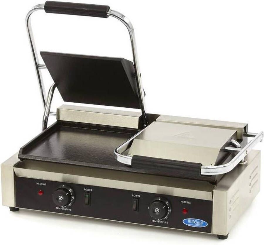 Maxima Contactgrill Glad Dubbele Grillplaat 2 x 22 cm