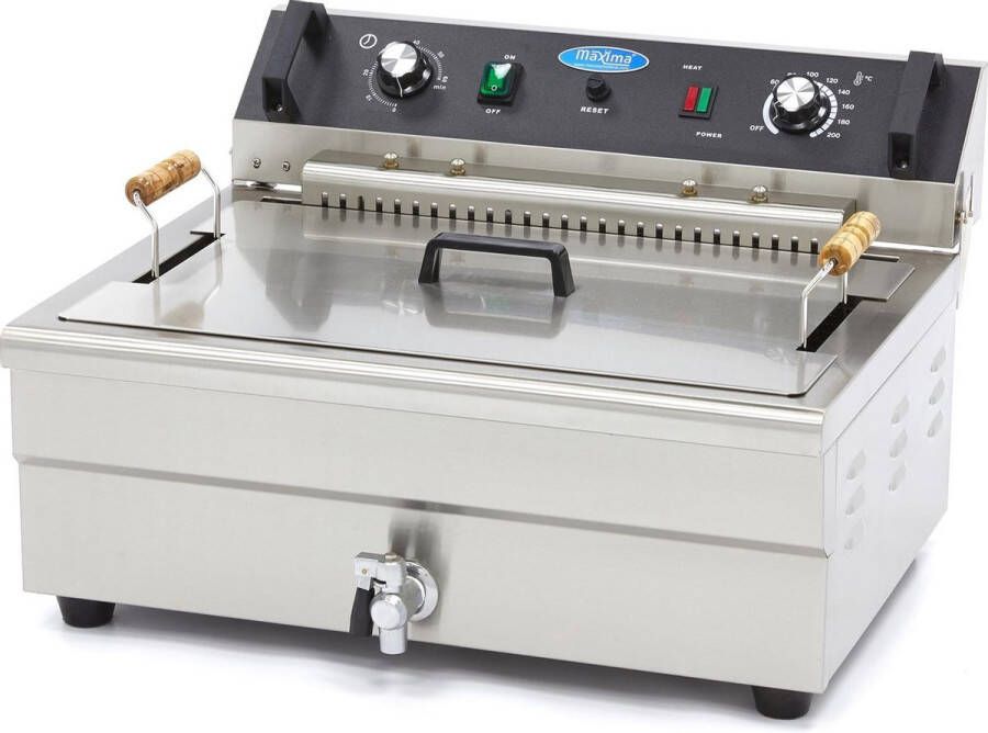 Maxima Frituurpan 20 L 1 Mand met Tapkraan Friteuse