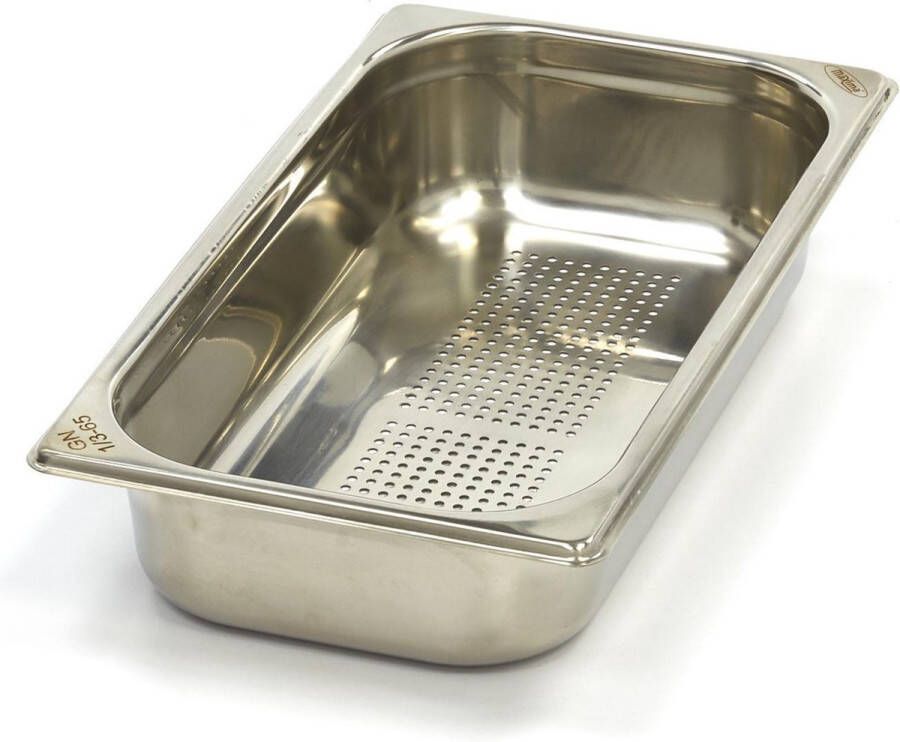 Maxima Gastronorm Bak 1 3 GN 6 5 cm Diep RVS Geperforeerd GN Bakken