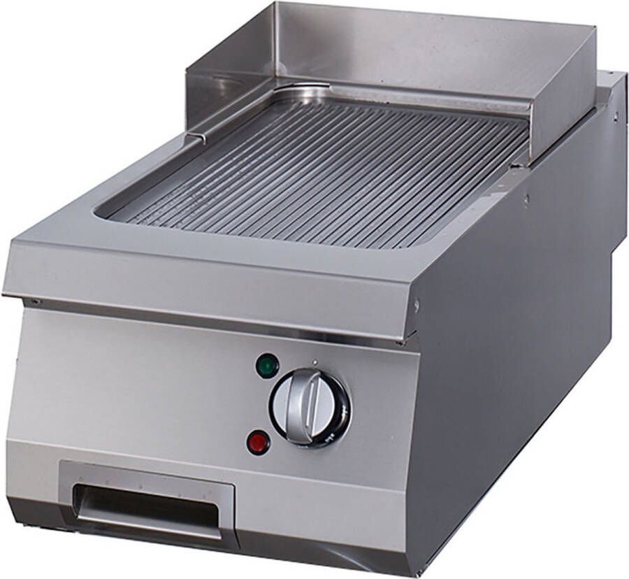 Maxima Premium Grillplaat Gegroefd Chroom Enkel 90 cm Diep Elektrisch