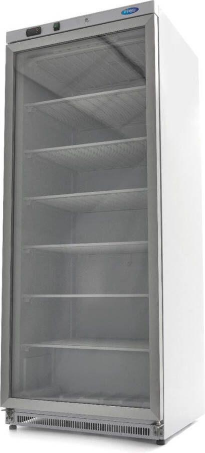 Maxima Vrieskast 600 L Wit met Glazen Deur Professionele Vriezer Speciale Koelcyclus 600 liter Diepvries