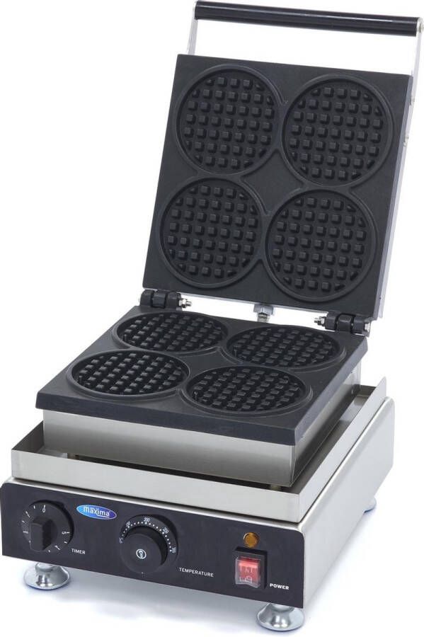 Maxima Wafelijzer 4 Stuks Ronde Wafel