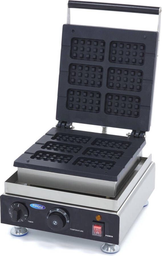 Maxima Wafelijzer 6 Stuks Lolly Brusselse Wafel