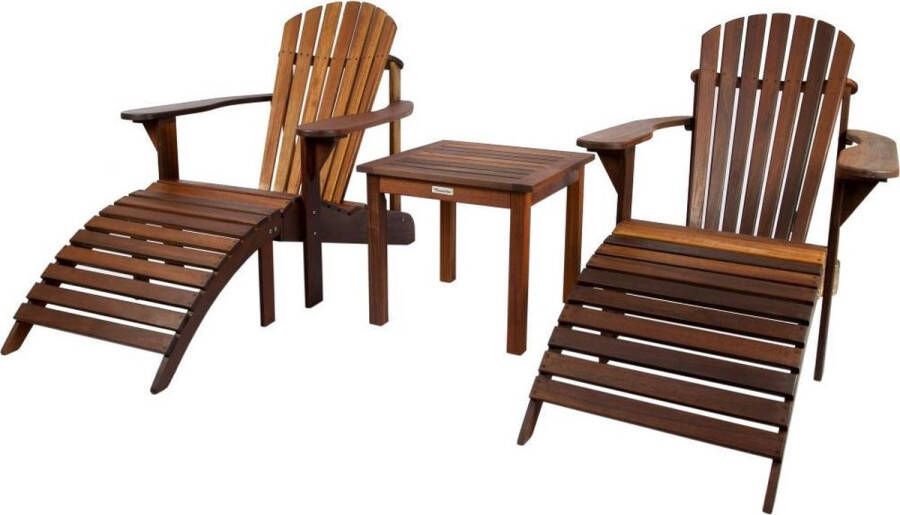 MaximaVida Adirondack Tuinstoel Set Toronto Geolied Uit Exclusief Mahoniehout