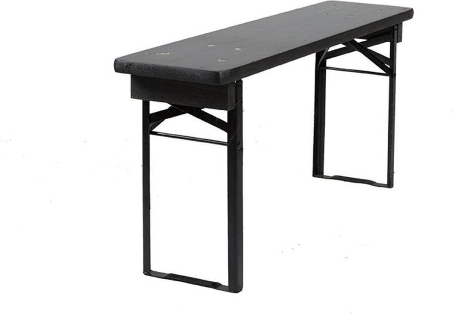 MaximaVida Inklapbare Bierbank Berlijn 120 X 25 Cm Zwart Fsc Hout