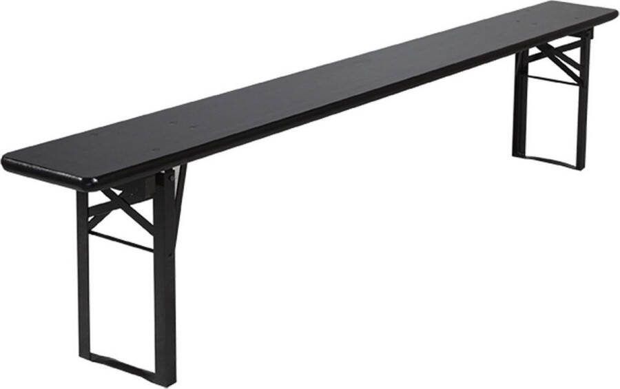 MaximaVida Inklapbare Bierbank Berlijn 200 X 25 Cm Zwart Fsc Hout