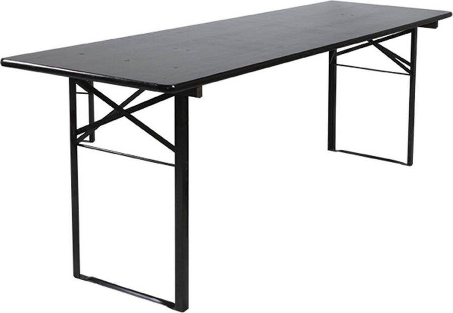 MaximaVida Inklapbare Biertafel Berlijn 200 X 70 Cm Zwart Fsc Hout