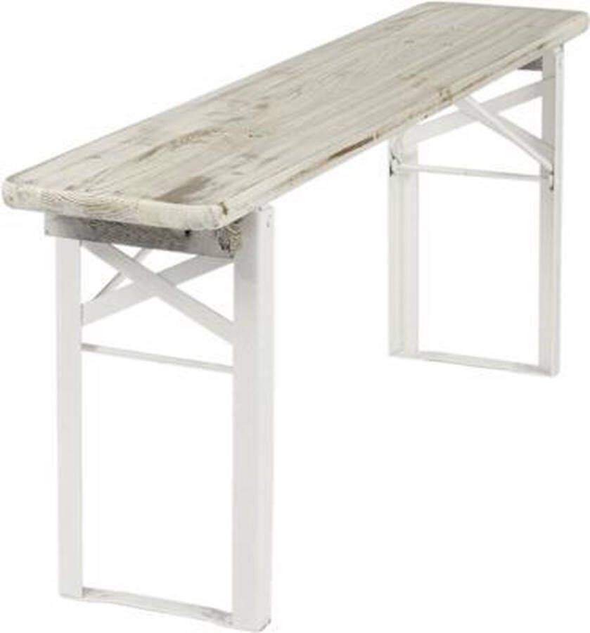 MaximaVida Inklapbare Picknickbank Berlijn 120 X 25 Cm Whitewash Fsc Hout