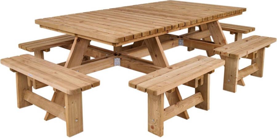 MaximaVida luxe houten picknicktafel Tallinn 300 cm open instap