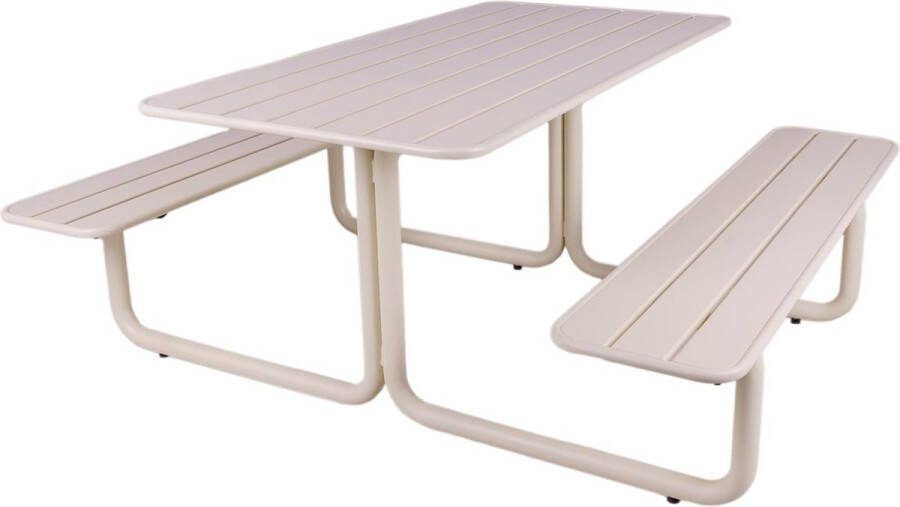 MaximaVida metalen picknicktafel Max ivoor 150 cm