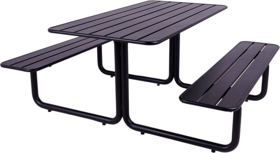 MaximaVida metalen picknicktafel Brasil zwart 150 cm