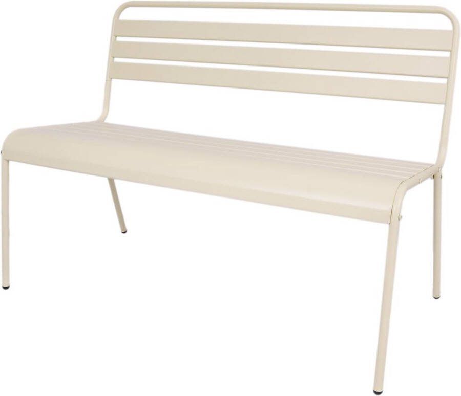 MaximaVida Metalen Tuinbank Max 120 Cm Ivoor
