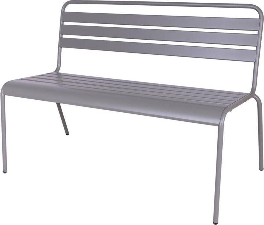 MaximaVida Metalen Tuinbank Max 120 Cm Muisgrijs