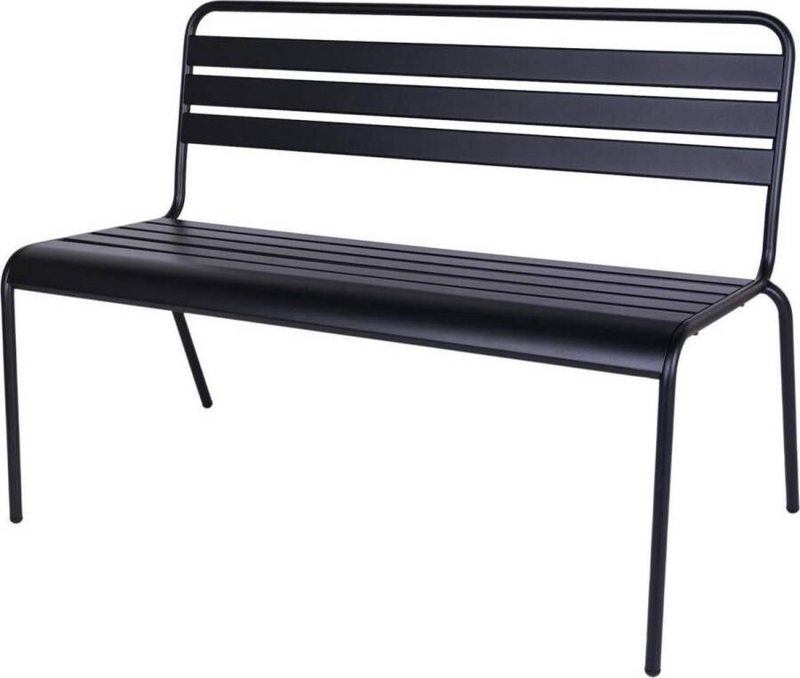 MaximaVida Metalen Tuinbank Max 120 Cm Zwart