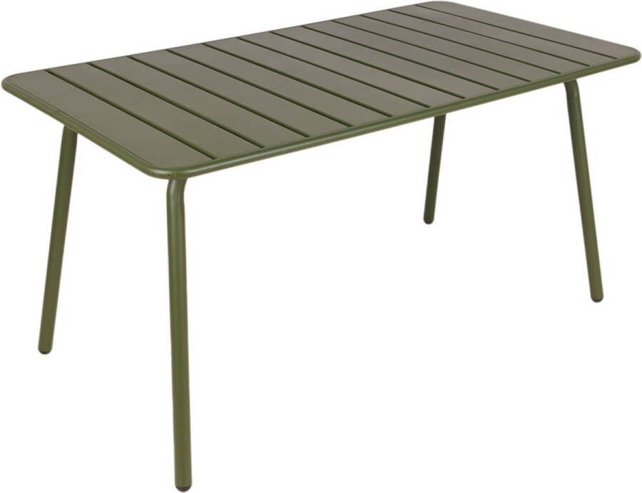 MaximaVida Metalen Tuintafel Max 150 X 80 Cm Olijfgroen