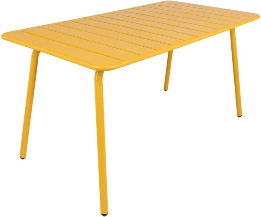 MaximaVida Metalen Tuintafel Max 150 X 80 Cm Okergeel