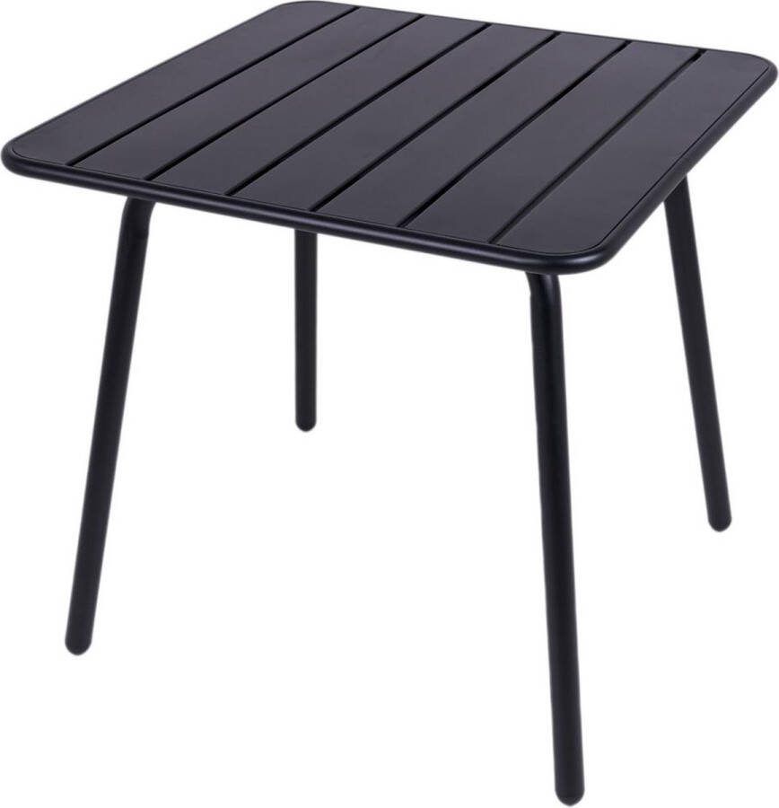MaximaVida Metalen Vierkante Tuintafel Max 80 X 80 Cm Zwart