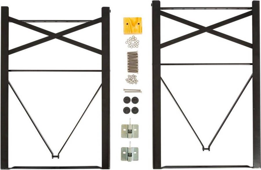 MaximaVida onderstel Berlijn bouwpakket voor inklapbare biertafel onderstel 47 cm zwart gecoat