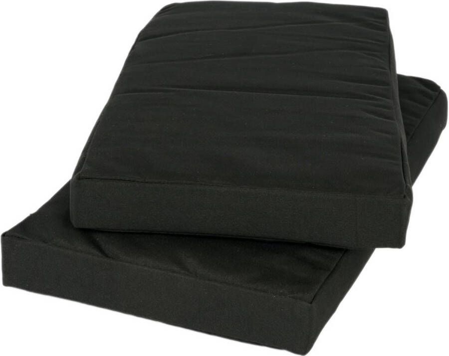 MaximaVida picknicktafel kussenpakket Carbon zwart 55 x 27 5 x 5 cm waterafstotend 6 stuks