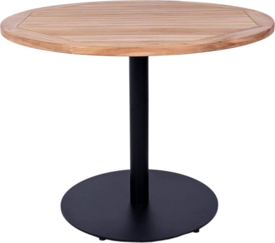 MaximaVida ronde tuintafel Java zwart 100 cm- zware 55 kg uitvoering