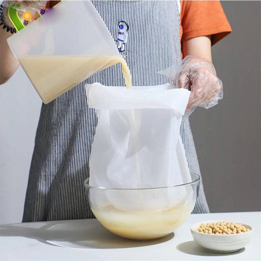 Maxium Notenmelkzak Zeefzak Passeerdoek Makkelijk reinigen Kaasdoek Sneldrogend Zeef voor smoothies maken Anti-schimmel 30 x 45 cm