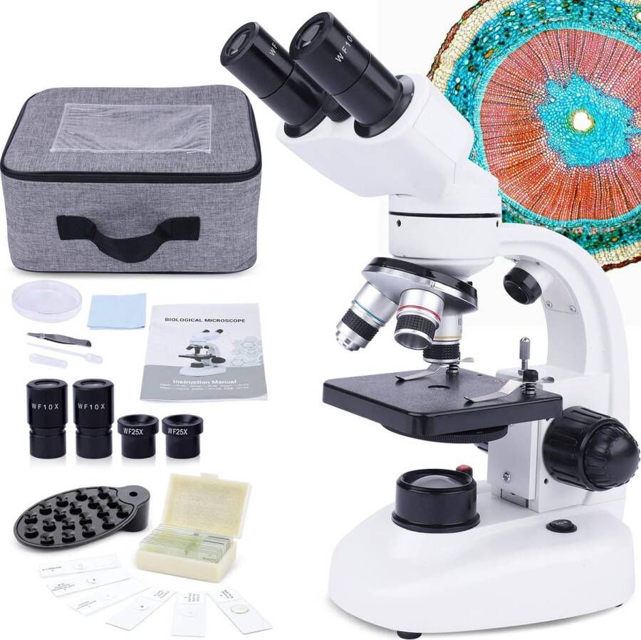 MAXLAPTER Binoculaire Microscoop voor Volwassenen 40X-1000X