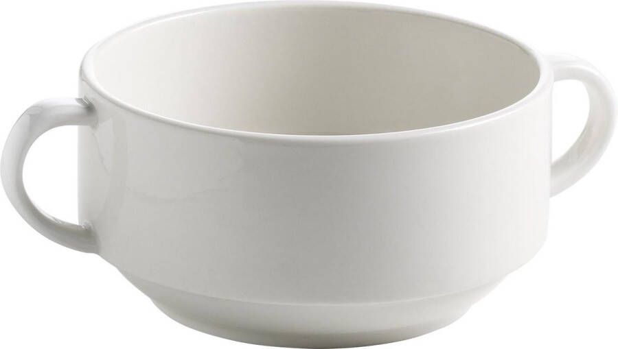 Maxwell & Williams White Basics Round Soepkom Stapelbaar 410 ml 11 5 x 11 5 x 6 cm