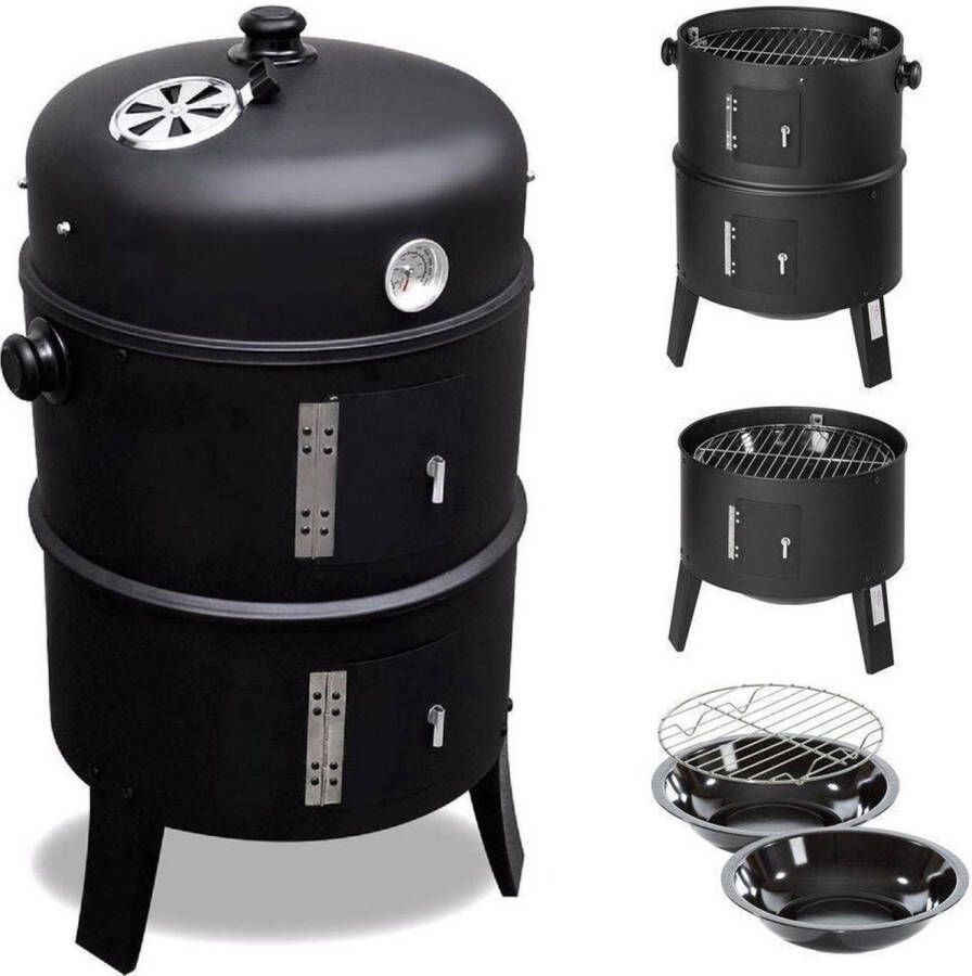 MaxxGarden Barbecue Smoker barbecue grill 40x72cm zwart