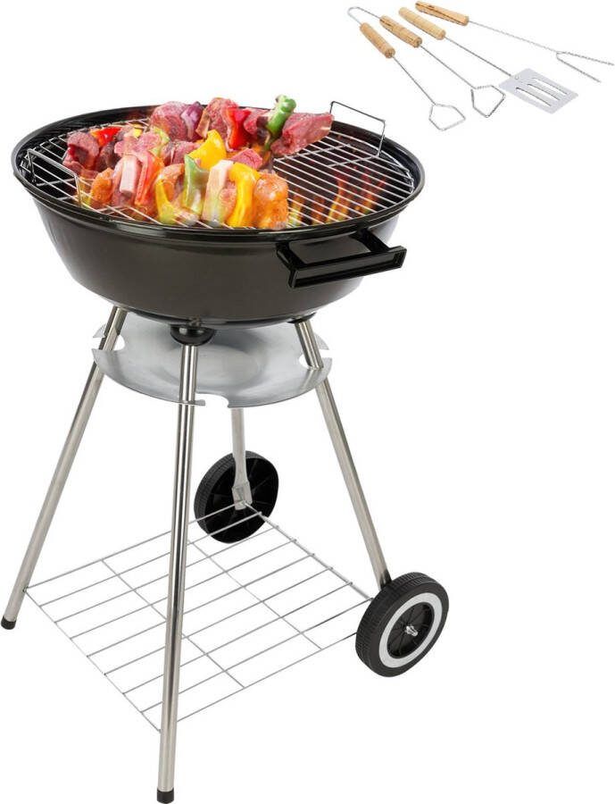 MaxxGarden Houtskoolbarbecue Kogelbarbecue 45 x 85 centimeter Ronde Barbecue – incl accessoires Metaal