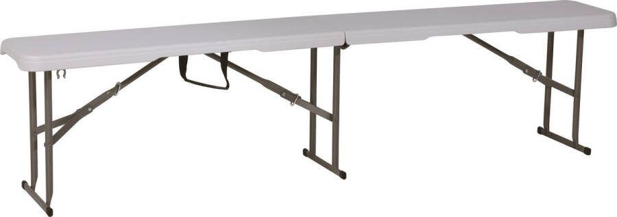 MaxxGarden Opvouwbare Bank zitbank 183 x 28 x 43cm wit Kunststof