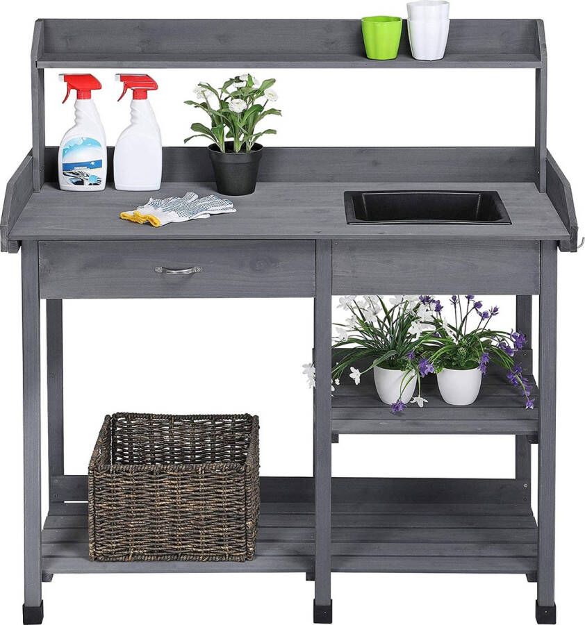 MaxxGarden Plantentafel -Oppottafel Tuinwerktafel Tuintafel 115x45x121 cm