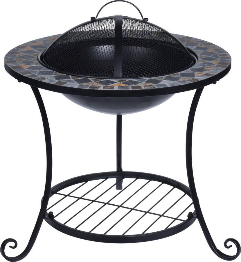 MaxxGarden Vuurschaal Vuurkorf Terrashaard Sfeerhaard Mozaiek Design Rond 58x44cm
