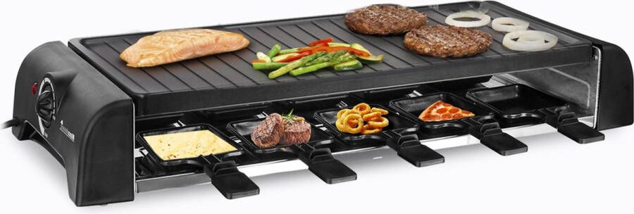 MaxxHome Gourmetset Raclette Gourmetstel Grill 10 personen