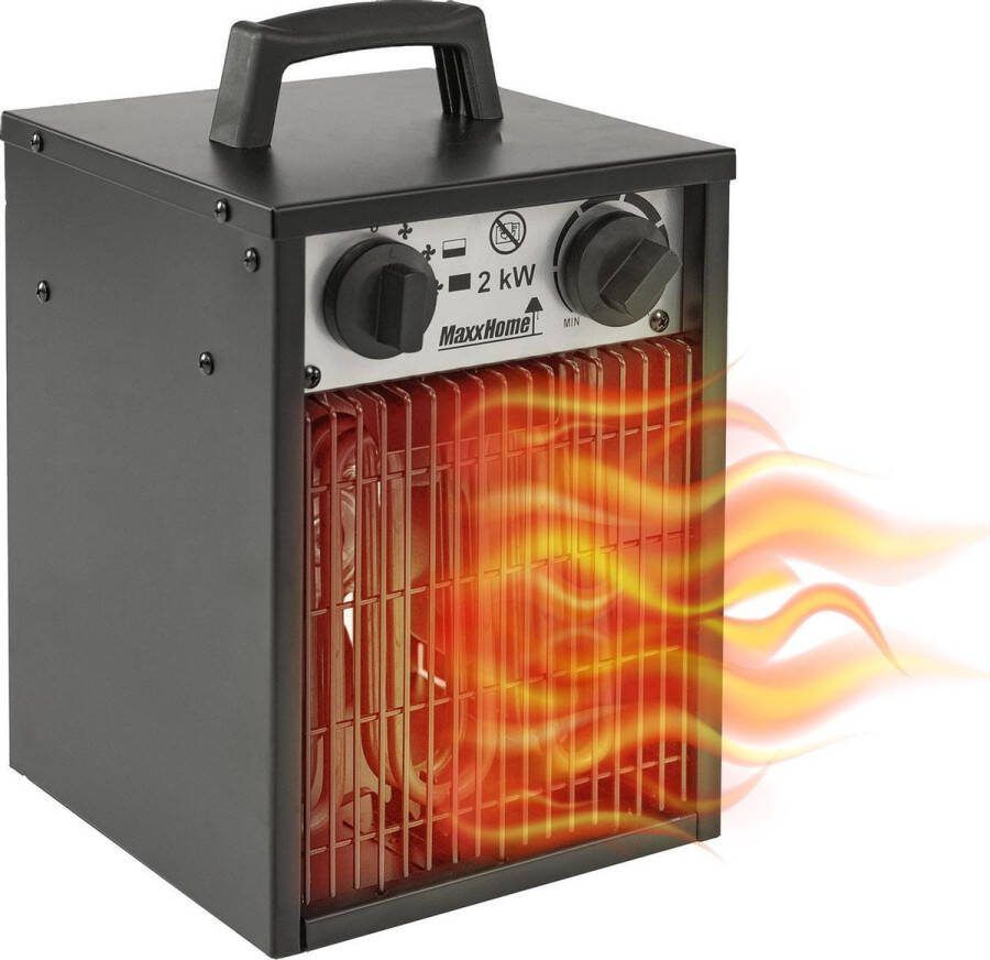 MaxxHome Ventilator kachel Electrische verwarming Heater Werkplaatskachel 2000 Watt 95m²