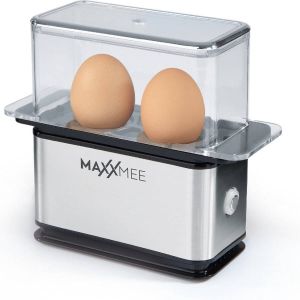 Maxxmee Egg Cooker Compact – eierkoker – geschikt voor 2 eieren – elektrisch – RVS