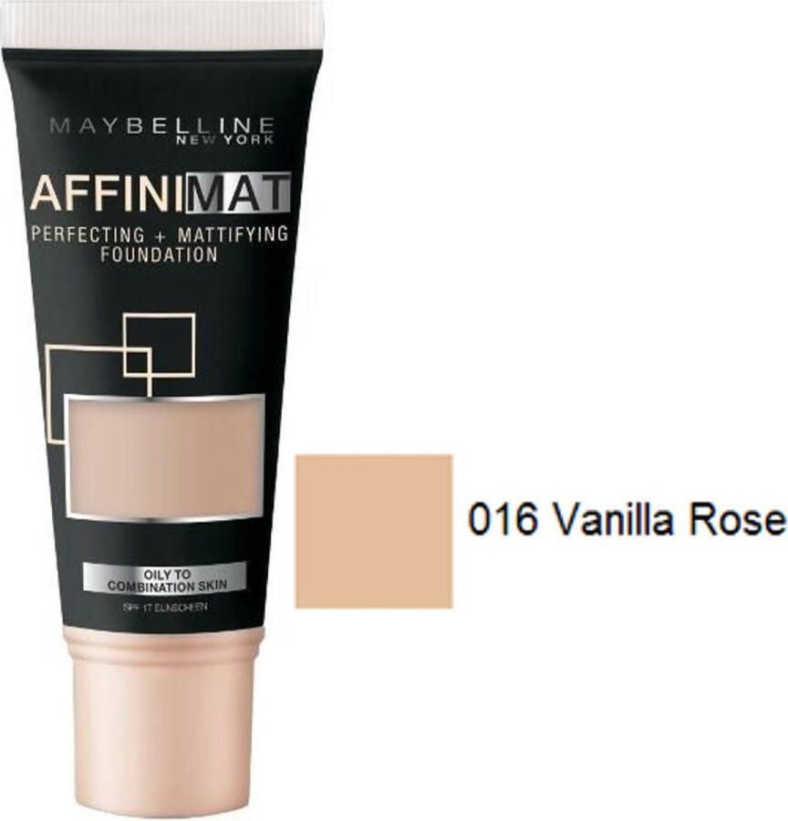 Maybelline AffiniMat Perfecting + Mattifying Foundation 16 Vanilla Rose