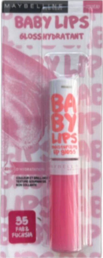 Maybelline Baby Lips Hydraterende Gloss Fab & Fuchsia 35 Glansvolle Lipverzorging voor Stralende Lippen