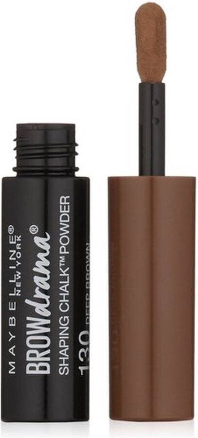 Maybelline Brow Drama Shaping Chalk Powder 130 Deep Brown Wenkbrauwpoeder Bruin 1 g