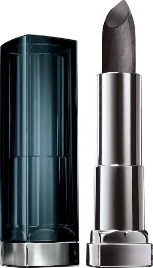 Maybelline Color Sensational Metallics 50 Gunmetal lipstick lippenstift Zwart Mat Metalized