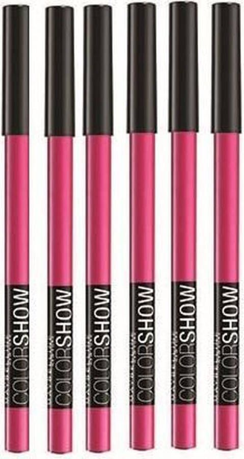 Maybelline Color Show Khol 310 Magic Magenta Oogpotlood voordeelverpakking- 6 stuks