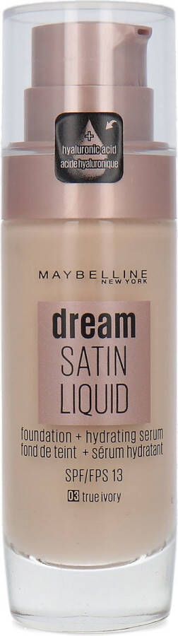 Maybelline Dream Satin Liquid Foundation 03 True Ivory