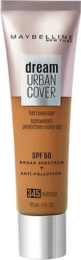 Maybelline Dream Urban Cover All-In-One Protective Makeup SPF 50 30ml 345 Nutmeg