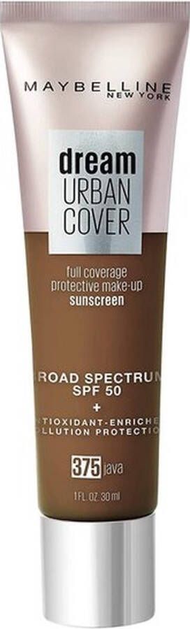 Maybelline Dream Urban Cover Foundation SPF 50 375 Java Donkere huidskleur 30 ml