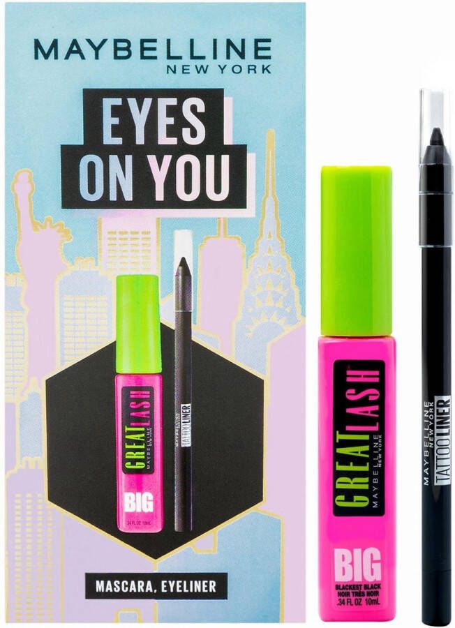 Maybelline Eyes On You Cadeauset Great Lash Mascara-Tattoo Liner