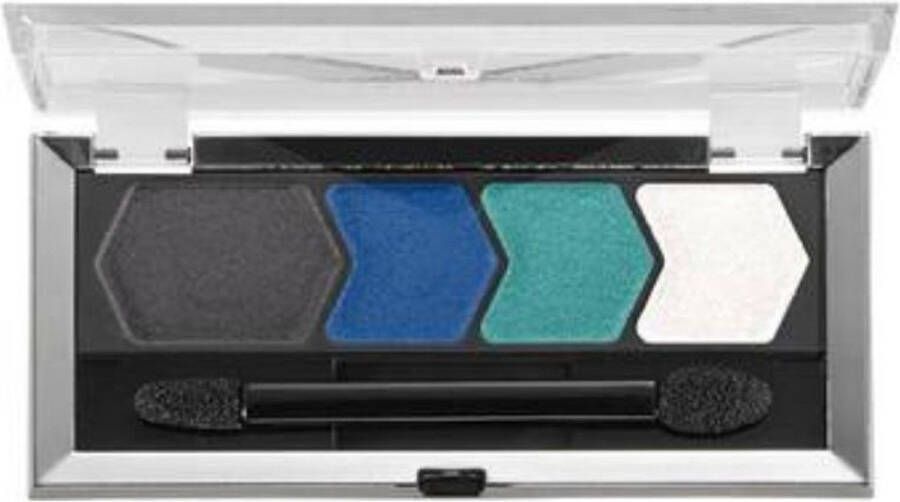 Maybelline Eyestudio Color Plush Silk Eyeshadow Quad Palette 20 Sapphire Siren Oogschaduw Groen 2.5 g
