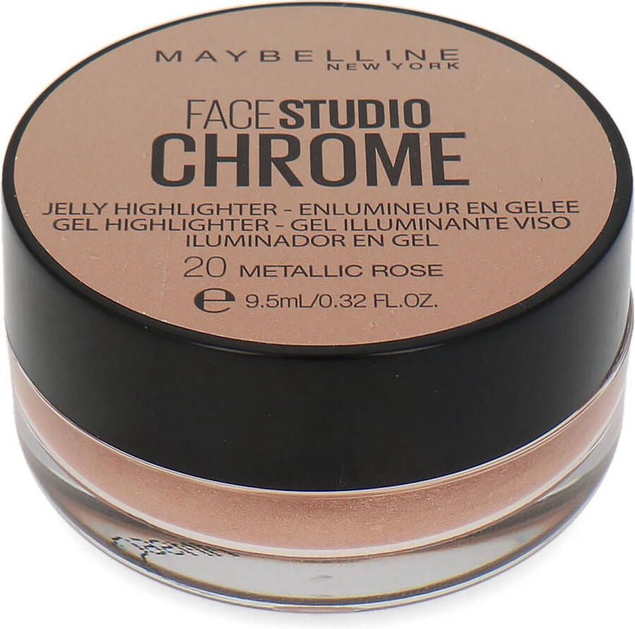 Maybelline Facestudio Chrome Jelly Highlighter 20 Metallic Rose 9 5 ml