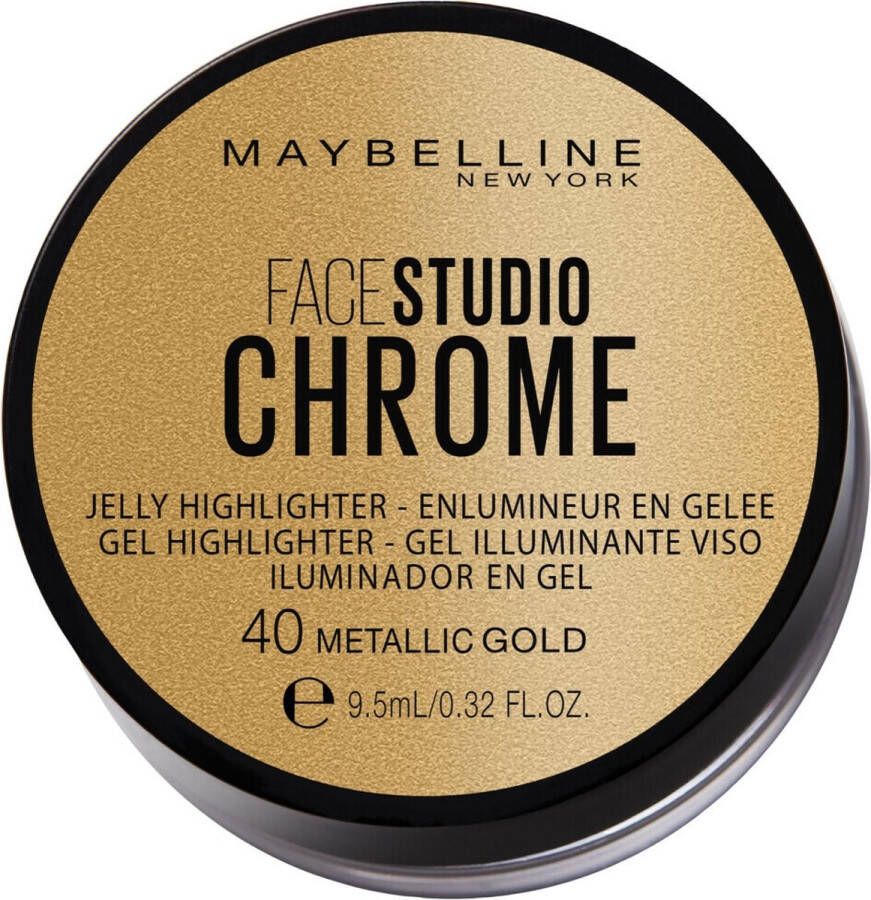 Maybelline Facestudio Chrome Jelly Highlighter 40 Metallic Gold Limited Edition Highlighter